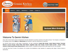 Tablet Screenshot of geminikitchen.com